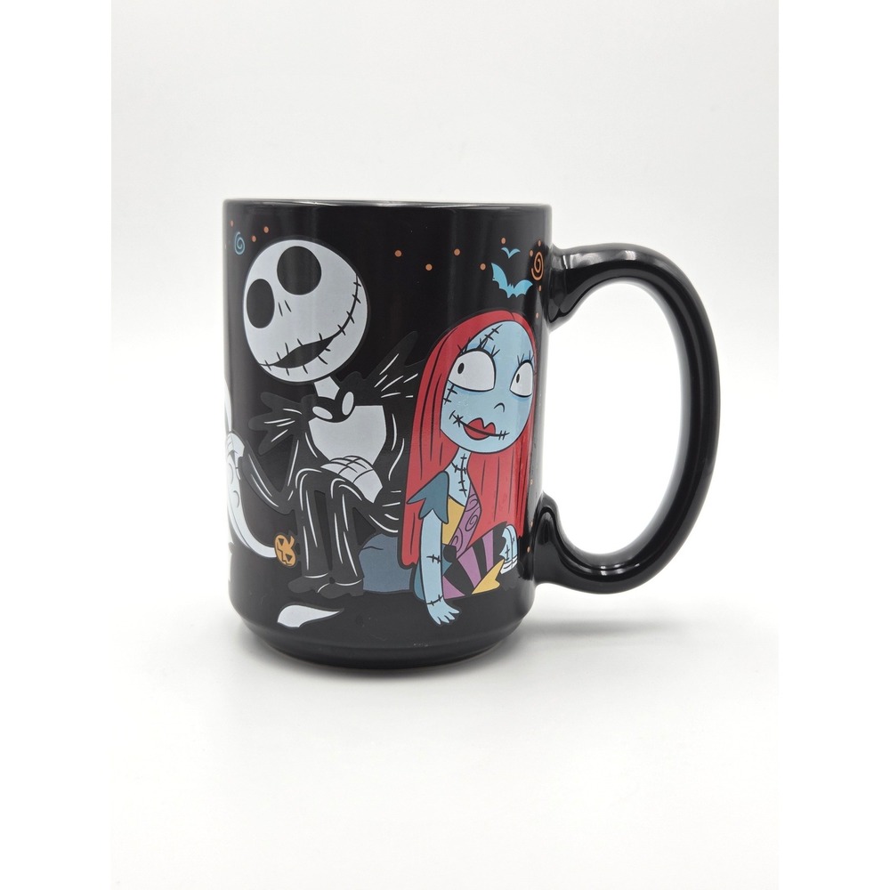 Disney Nightmare Before Christmas‎ Jack Sally Zero Black Ceramic Coffee 15oz Mug